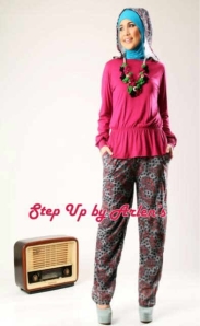 New Step up Sakira pink fanta@180rb, 2pcs blouse kaos+kapucon+celana aladin, InsyaAllah ready sore ini ya